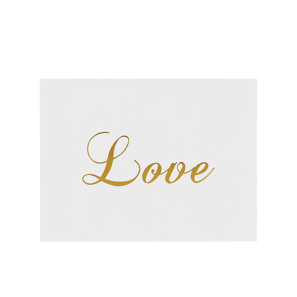 Simple Design Wedding Party Gold Stamping White Greeting Card Handwriting Message Cards Thank You