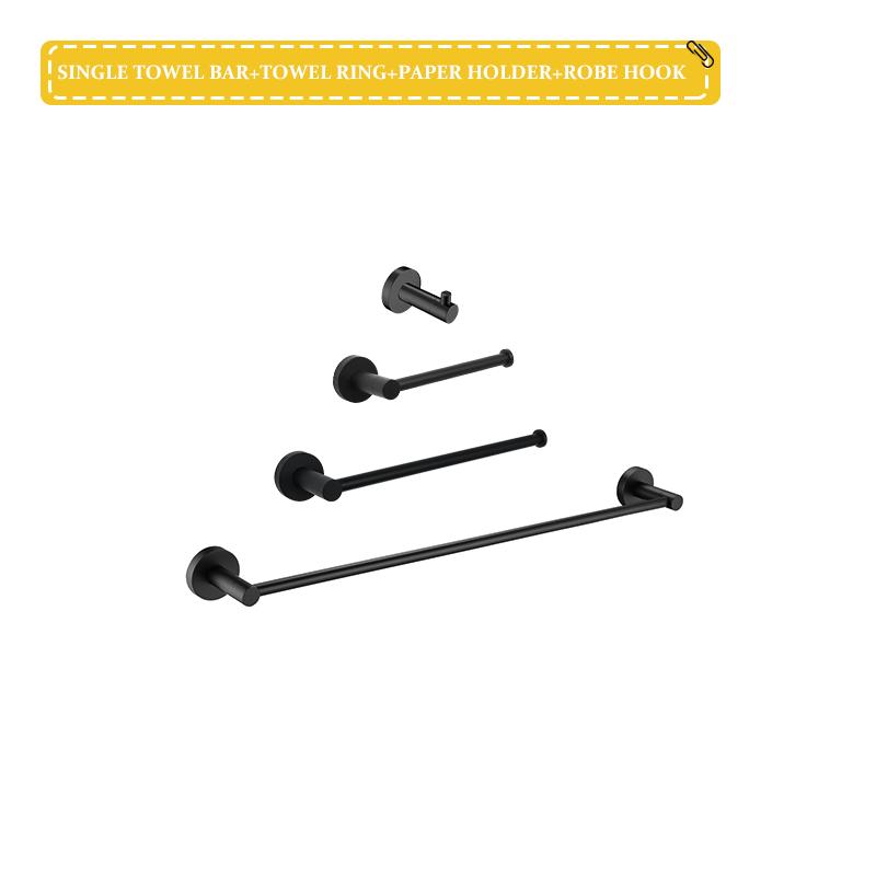 Матово-черная фурнитура для ванной комнаты из нержавеющей стали 304, держатель для полотенец, держатель для туалетной бумаги, держатель для жидкого мыла, вешалка для полотенец, туалетные принадлежности