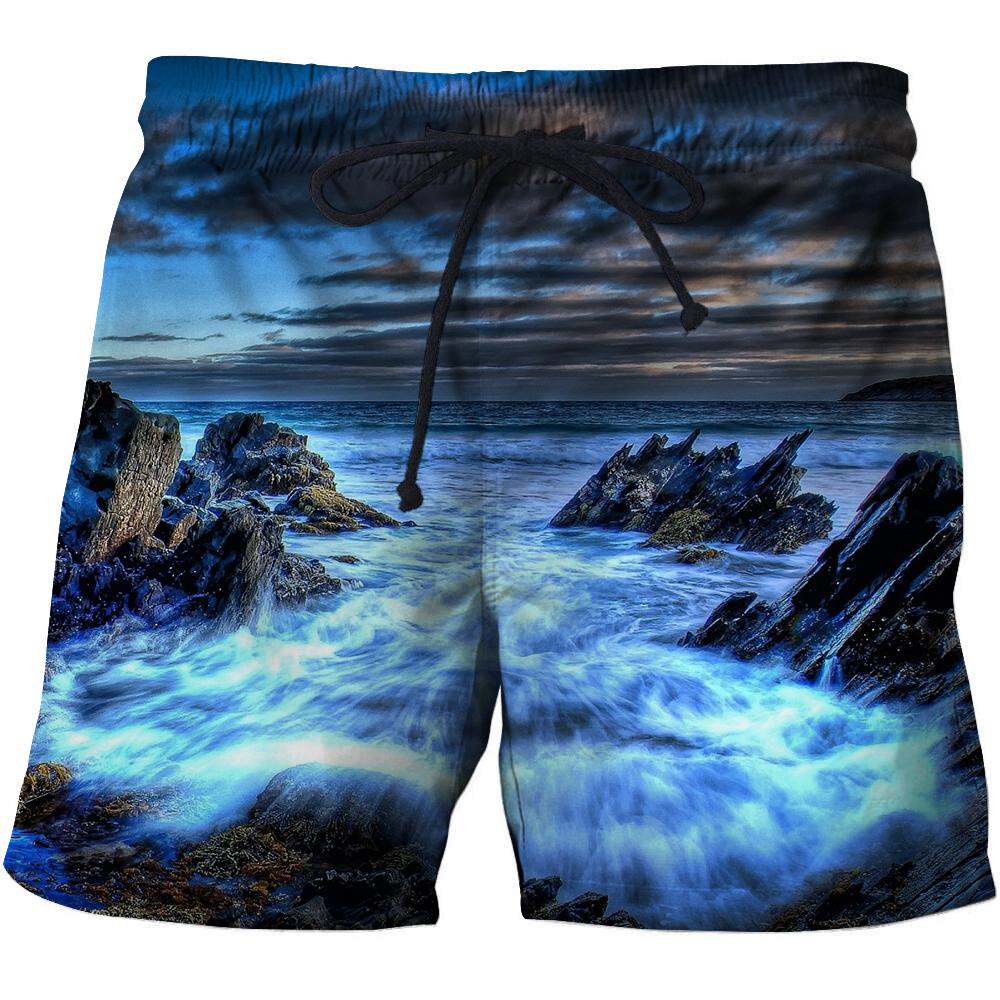 New Tropical HD 3D Swimming Trunks Shorts Mens Funny Fishing Bermuda Breathe Men's Boys Beach Pants Sport Shorts Fashion