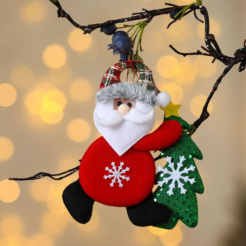 Christmas Fabric Pendant Christmas Doll Pendant Christmas Tree Pendant Ornament Small Gift Pendant