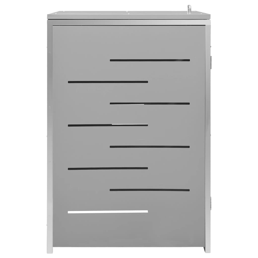 vidaXL Mülltonnenbox für 1 Tonne 69x77,5x115 cm Edelstahl