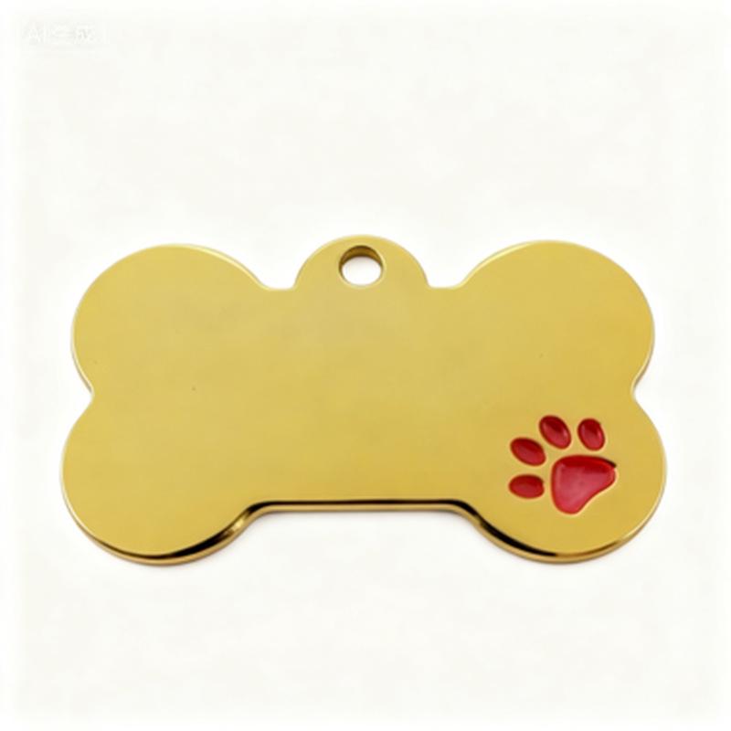 Идентификационная бирка для питомца из цинкового сплава: Гравируемая именная табличка в форме кости для собак и кошек