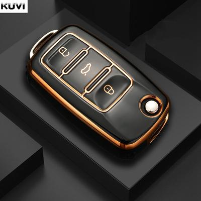 Чехол-держатель для ключей из ТПУ для VW Volkswagen Polo Golf Passat Beetle Caddy Tiguan Skoda Octavia Kodiaq Seat Leon Altea