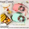 Snack Rotating Container Multifunction Sealing Lunch Box Sealed Fruit Tray with Lid Leakproof Road Trips for Veggie Kids Adults