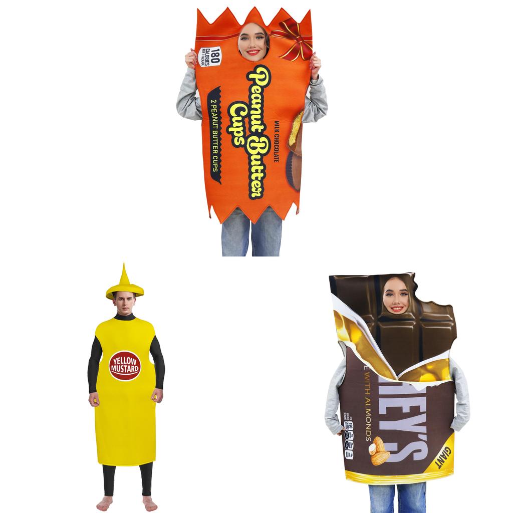 Halloween Snack Party Cosplay Costume For Adults With Polyester Fabric For Stage Performances