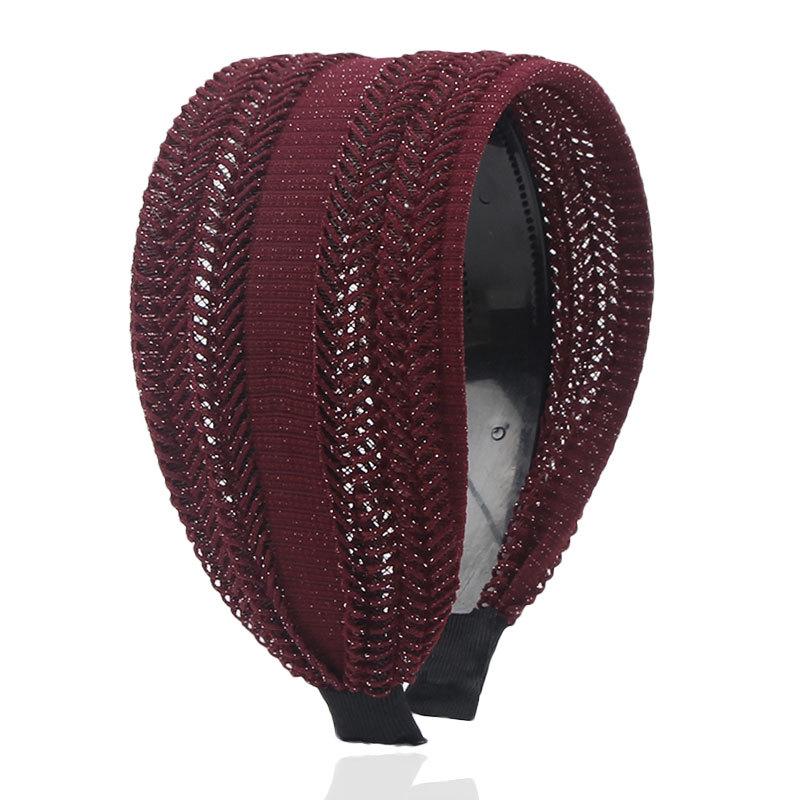 Классический нескользящий широкий белый ободок для волос для женщин