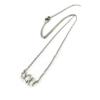 Les Trésors De Lily [N7070] - Silver Gray 'Stars' Steel Necklace