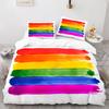Colorful Rainbow Bedding Set Single Twin Full Queen King Size Rainbow Bed Set 3D Anime