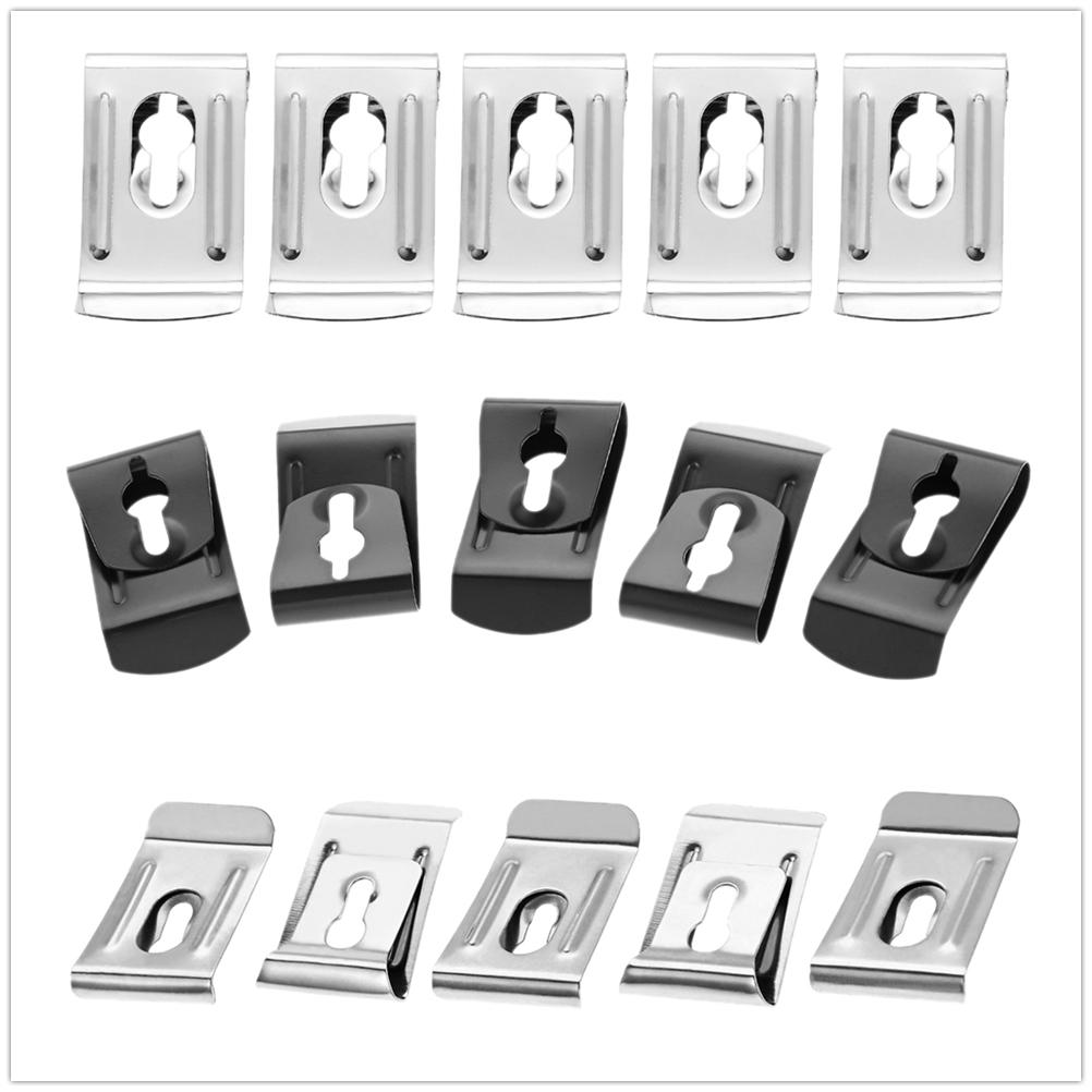 10pcs Metal Holster 34mm Sheath Clips Black/Silver Spring Buckles fit Tape Measure Handbag Wallet Belt DIY Handcraft Accessories