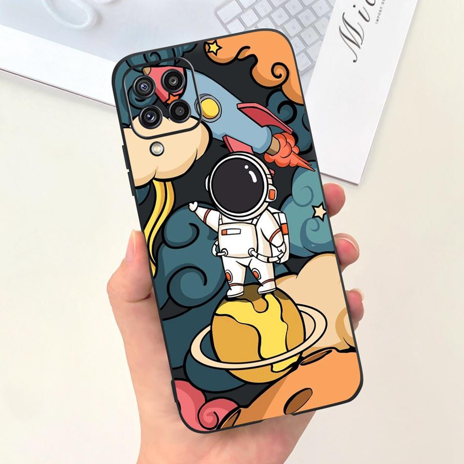 Чехол для телефона Samsung Galaxy M22 Samsung M22 F22 SM-M225F E225F Милый Мультяшный Кот Конфетный Цвет Мягкий Силикон Задняя Крышка Телефона
