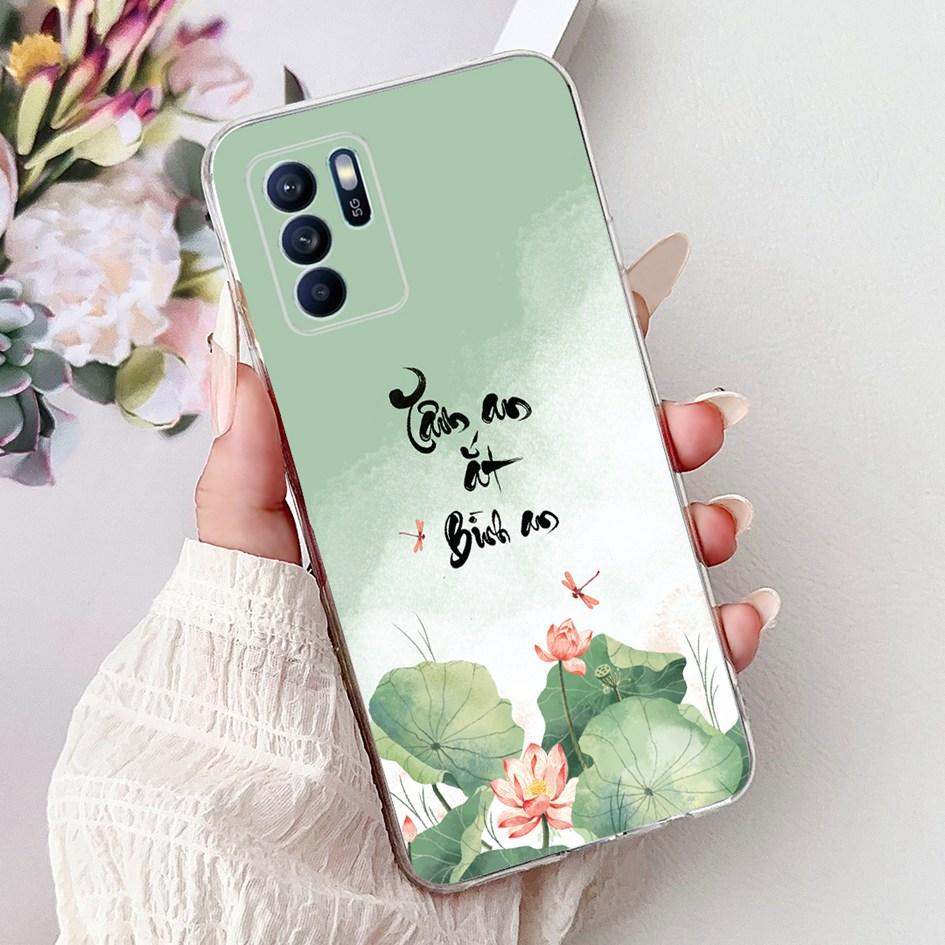 For OPPO Reno 6 6Z 5G Case CPH2237 CPH2251 Cover Fashion Flower Soft Silicon Bumper on OPPO Reno6 Pro CPH2249 Reno6 CPH2235 Capa