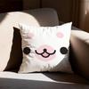 РОЗОВЫЙ Kawaii MMamegoma Наволочка Квадратная Двусторонняя Печать Короткий Плюш Подушка-Подушка для Дивана Спальня Прикроватная Подушка