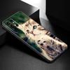 Funny Cat Dog Phone Case For Samsung Galaxy A21 A30 A50 A52 S A13 A22 A32 A33 A53 A73 5G A11 A12 A31 A51 A70 A71 A72 Black Cover