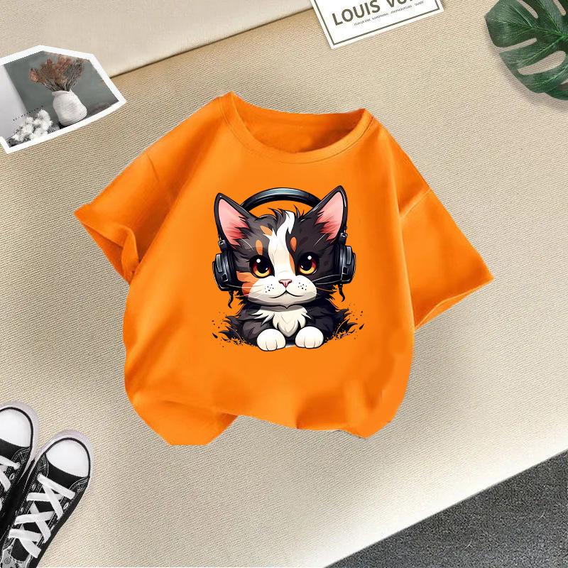 Children's Casual Short-sleeved T-shirt For Summer, Cute T-shirt For Girls And Boys