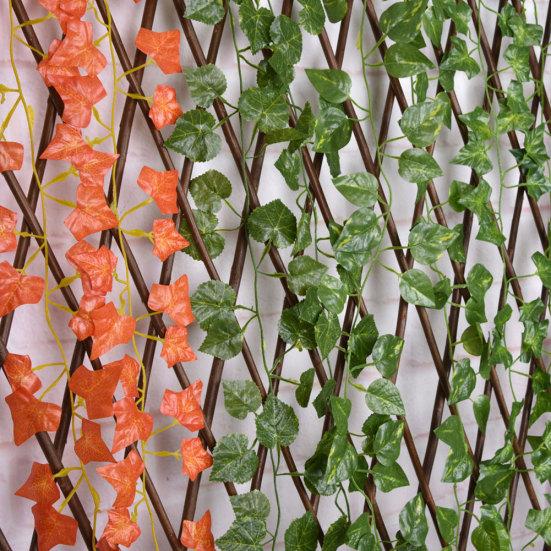 12шт искусственные настенные висячие листья лозы поддельные растения сад двор забор декор