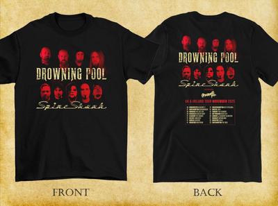 2 Sides Drowning Pool 2025 UK and Ireland Tour Shirt Black Unisex S- IM1044