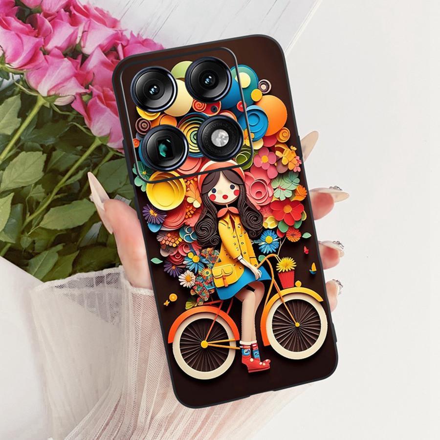 For Motorola Signature 6.8'' Case Cute Cat Cartoons Pattern Soft Silicone TPU Funda For MotoX70 Air Pro Signature Back Covers