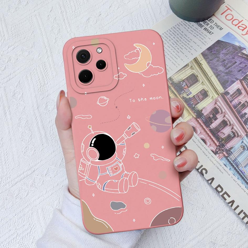 Силиконовый чехол для Honor X8A X7A X5 9X Pro Magic5 Pro X6 X7 X8, модный защитный чехол для камеры, мягкий квадратный чехол, противоударный матовый астронавт для чести, бампер