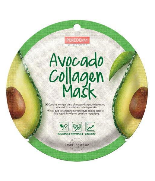 Purederm Collagen Mask Maska Do Twarzy W Płacie Avocado 18G