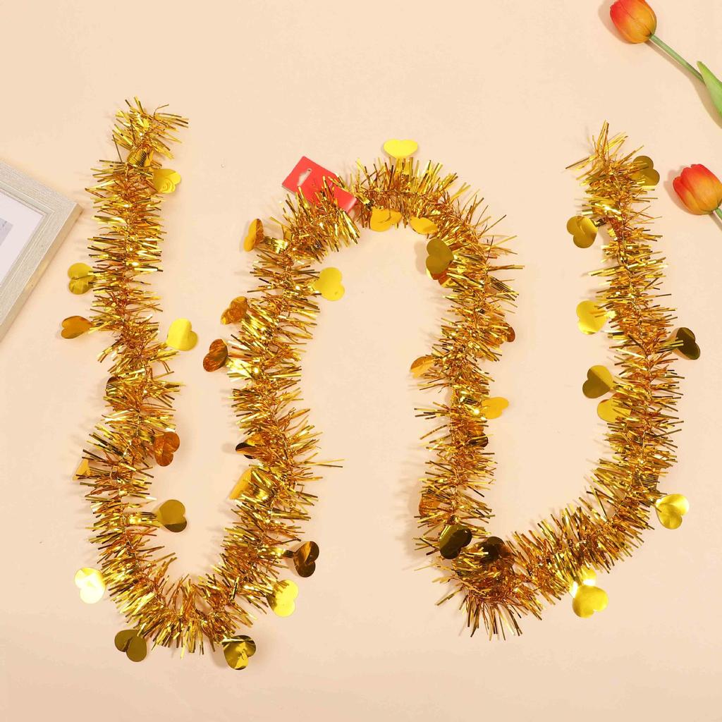 10 шт. Рождественские ленты, елочные декоративные мишурные гирлянды для вечеринок, 2 м, разноцветные полоски, украшения для свадебной комнаты на День святого Валентина