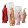 Virgin Statue Candle Silicone Mold Concrete Resin Molds Aromatherapy Candle Making Gypsum Mold for Religious Enthusiasts