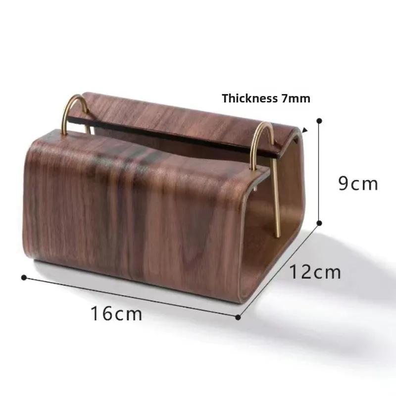 Wooden Tissue Box Creative Simple Paper Drawer Organizer Desktop Storage Accessories Natural Wood Grain Paper Towel Holder