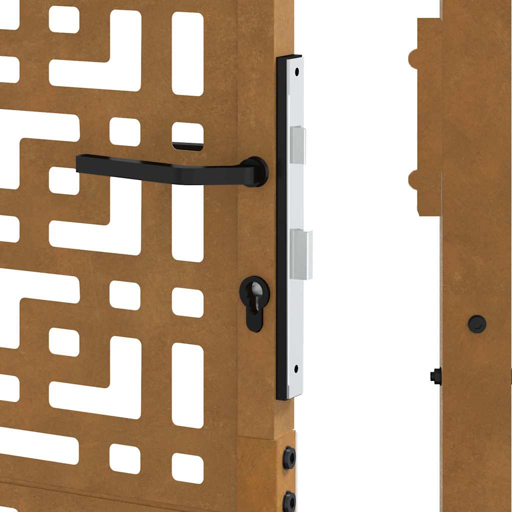 Garden Gate 100 x 125 cm Weathering Steel Cross Design