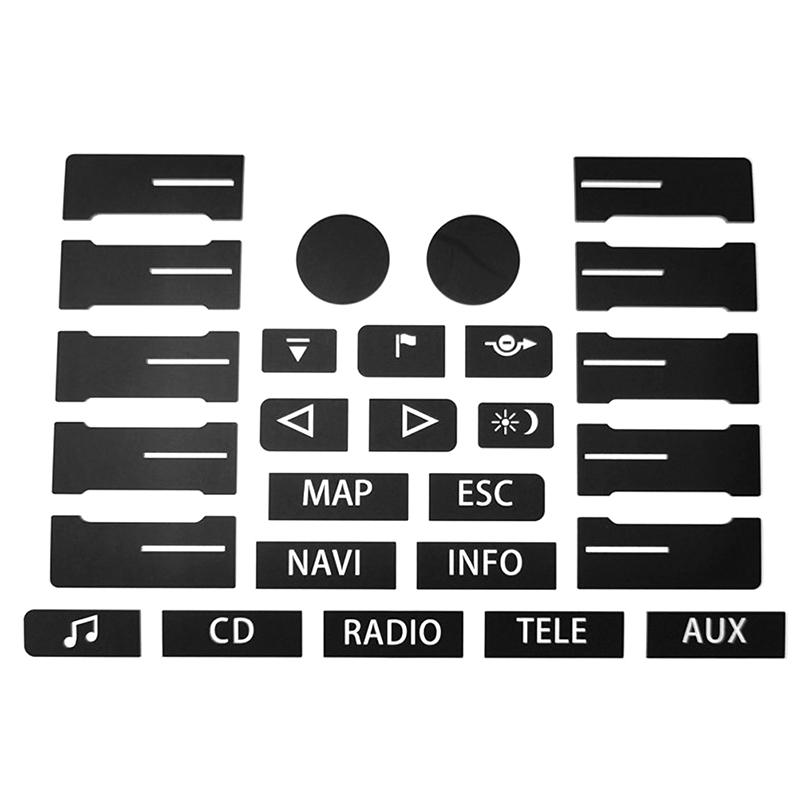 8шт набор автомобильных матовых черных изношенных кнопок ремонтный комплект наклейки наклейки для Touareg 2005-2010