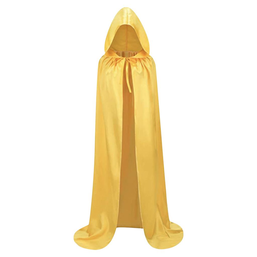 Halloween Cape Stand-up Tie Hood Death Cape Cloak Black Cape