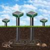 6 Pcs Solar Powered Snake Repellent for Outdoors,Ultrasonic Snake Repellent,Solar Snake Repellent for Outdoors,Electronic Snake Repeller for Yard