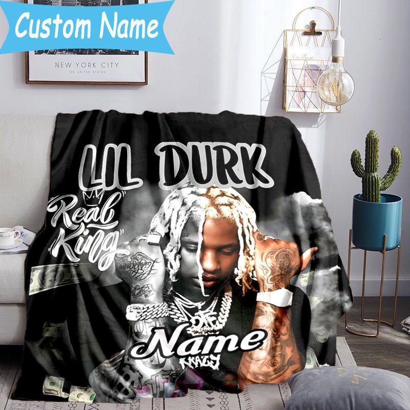 1PC Custom Name Hip Hop Throws Blanket Flannel Blankets for Couch Bed Gifts for Men Women Travel Picnic Christmas fan Gifts