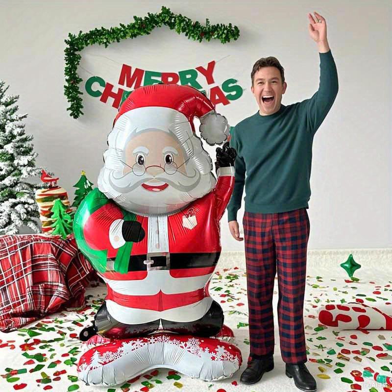 1 шт. стоящий Санта Клаус фольгированный шар рождественские украшения тема Рождества тема вечеринки праздничная вечеринка новогодняя вечеринка семья