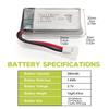 5PCS 3.7V 380mAh Lithium Battery Pack for Hubsan X4 H107C H107D, Syma Q11 X13 S39 HS170, TOZO Q2020 E016H, WLtoys V252 V966 V911S, XK A150 A100