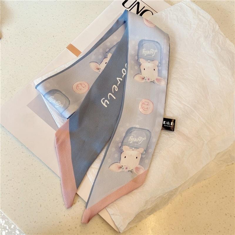 Шелковый шарф Qiandongge, повязка на голову в стиле ретро, завязанный хвост, бант, лента, повязка на голову, повязка на голову Mori Series