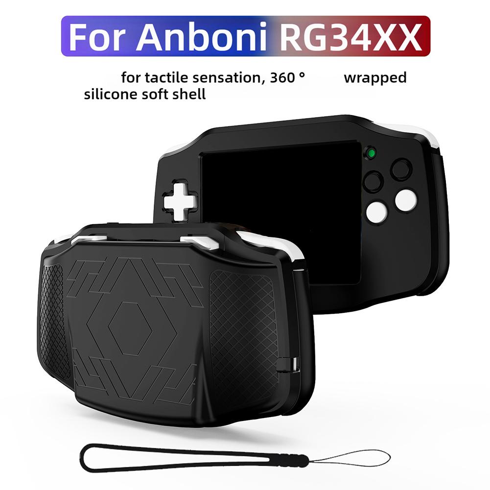Силиконовый чехол для портативной игровой консоли ANBERNIC RG34xx, защитный мягкий чехол с защитой от царапин E3L9