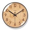 Yipra 6857 Wood Texture Silent Quartz Wall Clock for Living Room 