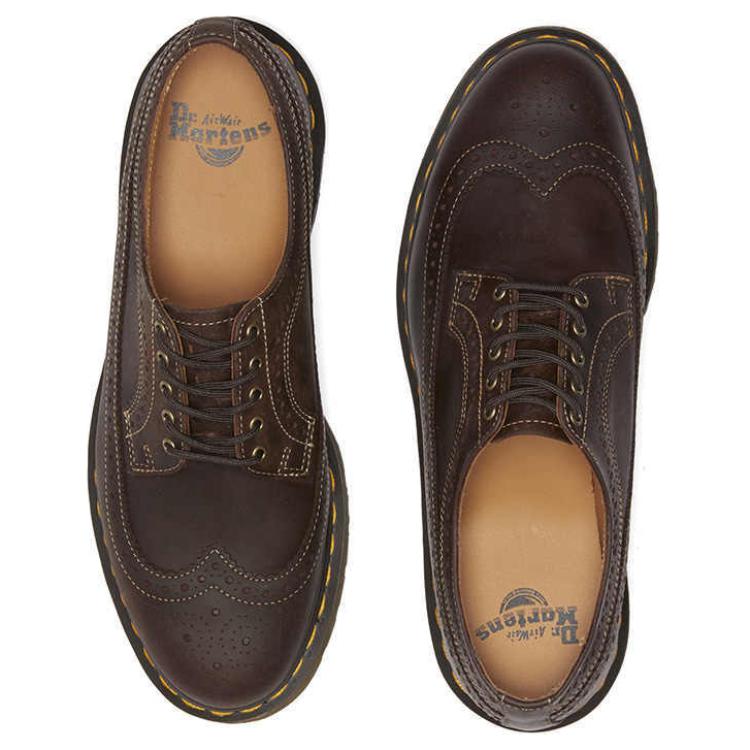 Dr. Martens Originals Кожа 3989 YS Универсальные Прочные Низкие Повседневные Туфли Унисекс Повседневная Обувь Темно-Коричневый 40553201
