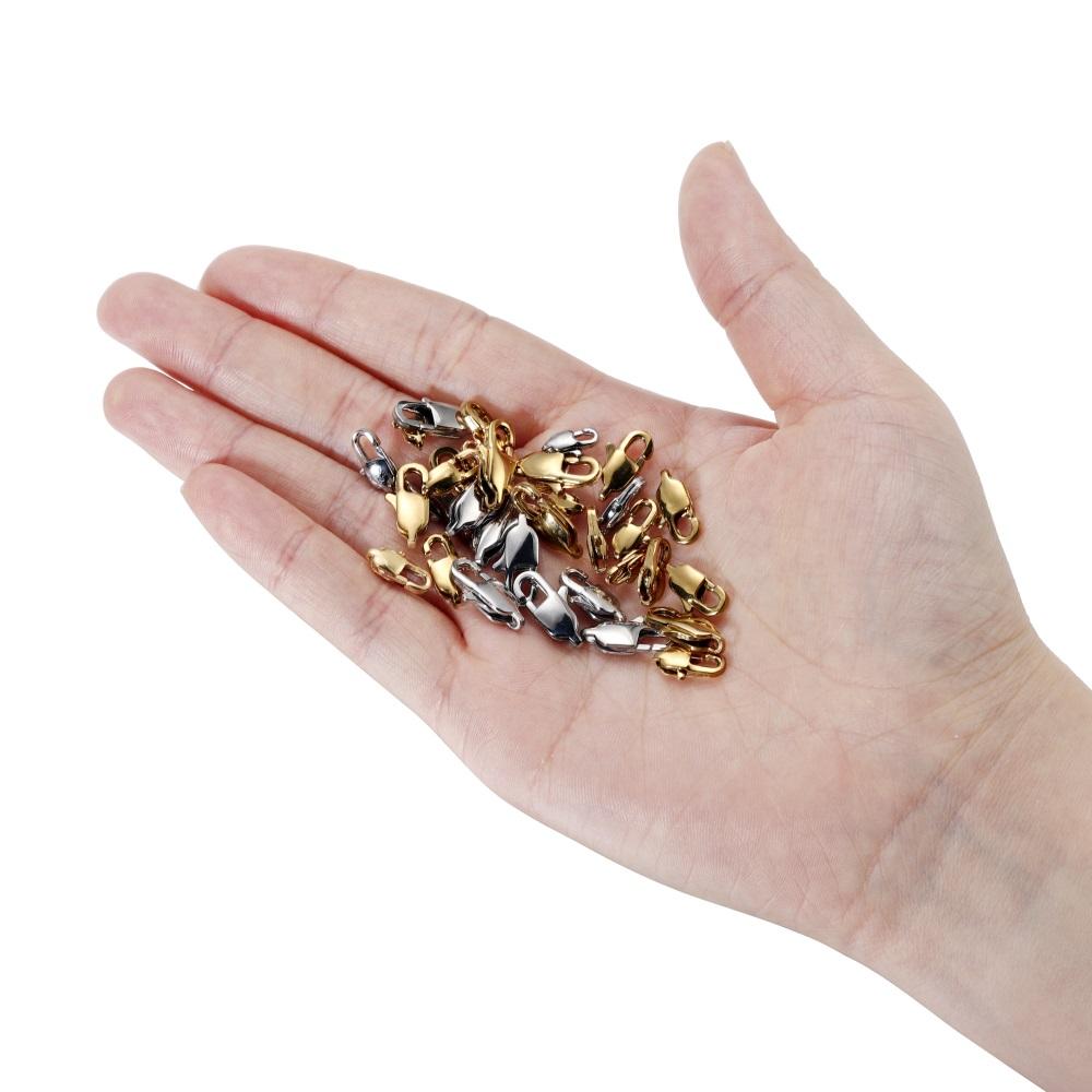 5 шт./лот, поворотная застежка, ожерелье, браслет, застежка-лобстер, крючки из нержавеющей стали для DIY, принадлежности для изготовления ювелирных изделий, аксессуары
