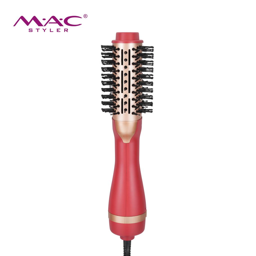 MAC Styler Electric Red Одношаговая щетка-фен и стайлер Нейлоновая щетина Керамическое покрытие Объемная щетка для отеля