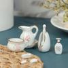 1/12 Scale Ceramic Dollhouse Furniture Rose Floral Miniature Furniture Porcelain  Home Decor