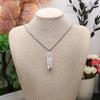 Women Necklace Natural Stone Hexagonal Pyramid Winding Pendant Necklace For Women Birthday Gift Chain 60 CM