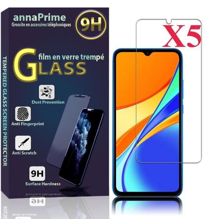 Film de protection - VCOMP - Pack de 5 - Verre Trempé - Pour Xiaomi Redmi 9C/9C NFC/9 - 6.53"