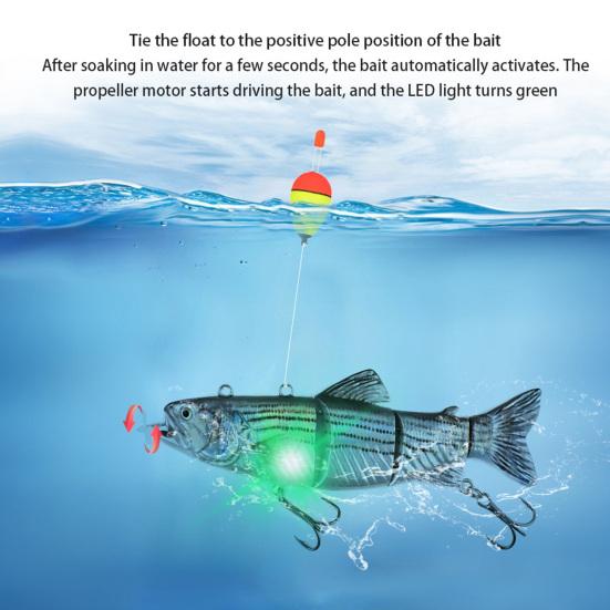 13 см/35 г электрическая многосочлененная рыболовная приманка с крючками, перезаряжаемая через USB, светодиодная светящаяся приманка для свимбейта, роботизированная искусственная приманка, рыболовные принадлежности