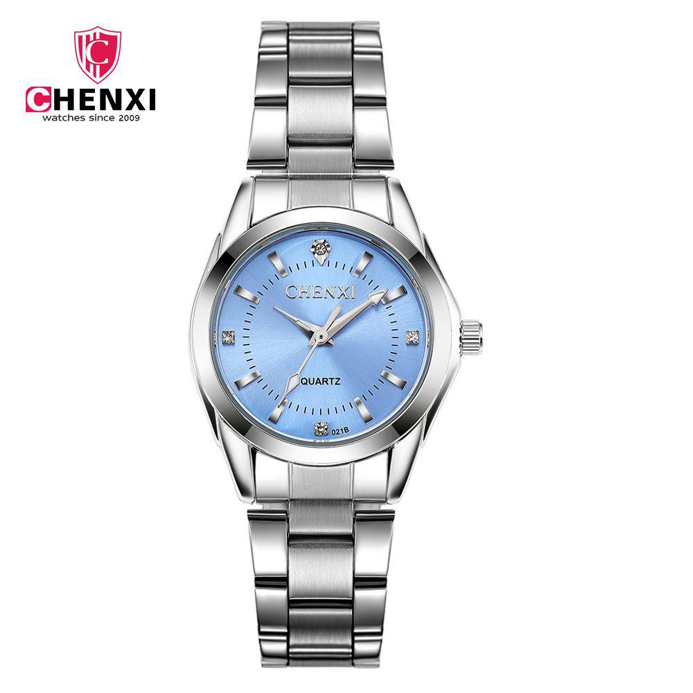 021B New Fashion CHENXI CX021B Brand relogio Luxury Women's Casual watches waterproof watch women Clocks Dress Gift Rhinestone
