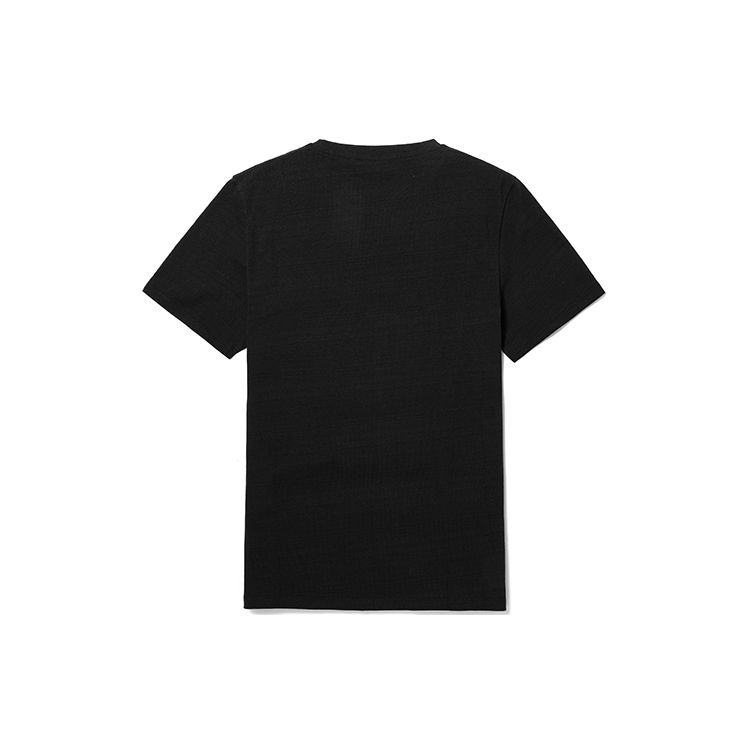 Timberland Вышитый логотип Повседневная футболка унисекс с круглым вырезом и коротким рукавом Черный A26S7-001