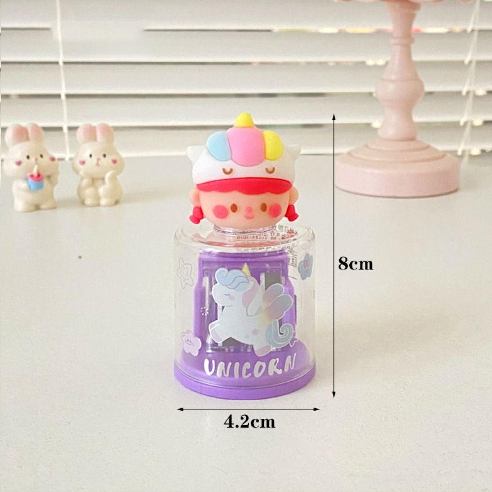 Инструмент для заточки карандашей с двумя отверстиями, портативная точилка, мультяшная милая точилка для карандашей, студенты