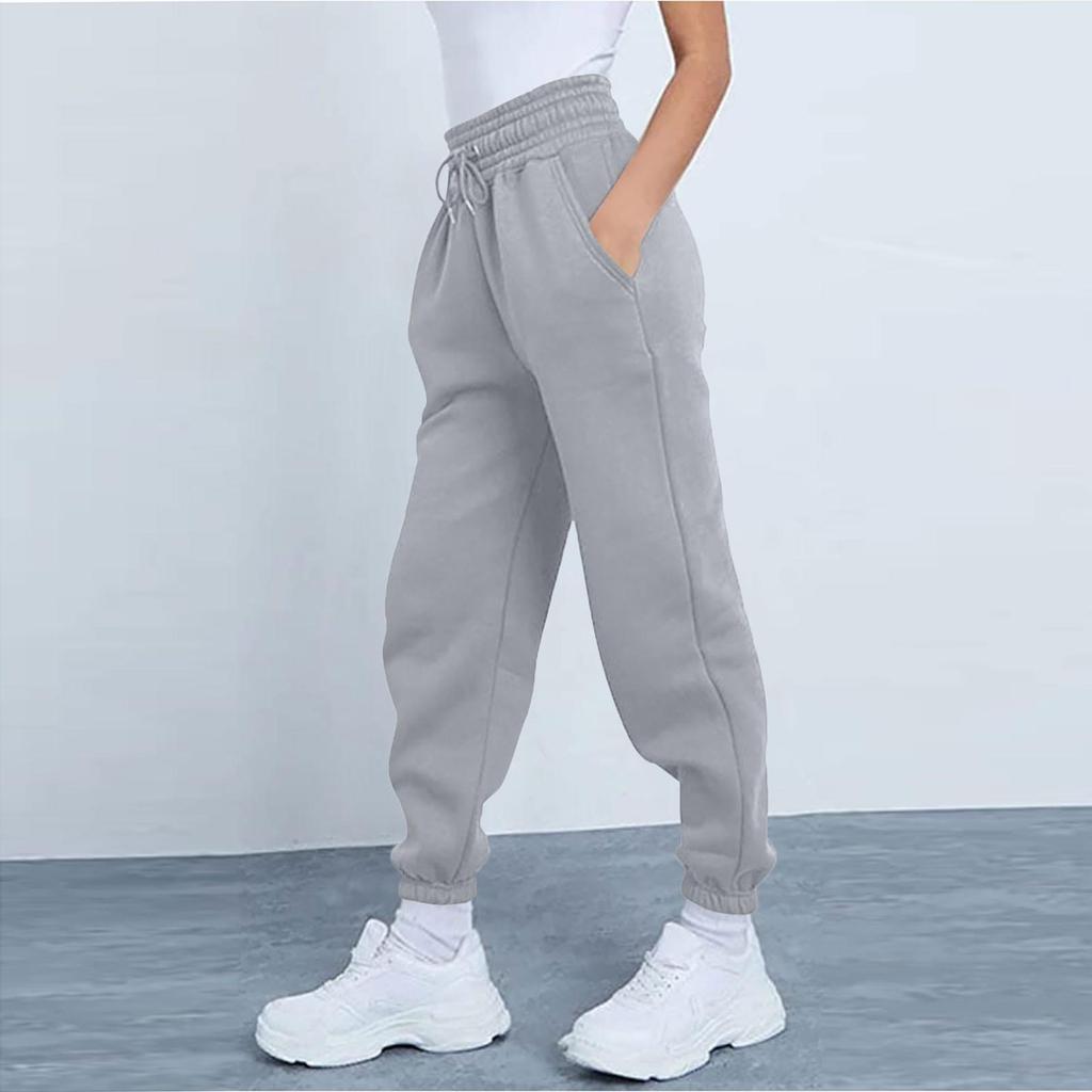 Women Pants Women's Fashion Sport Solid Color Drawstring Pocket Casual Sweatpants Pants