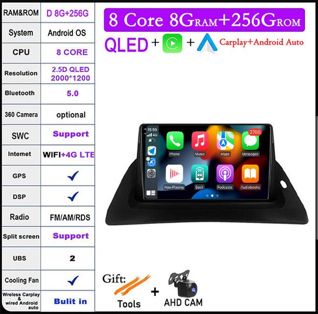 Для Renault Kangoo 2009 2012 2015 2016 2017 2018 Автомобильный Радио Мультимедиа Видео Плеер Навигация Android Auto