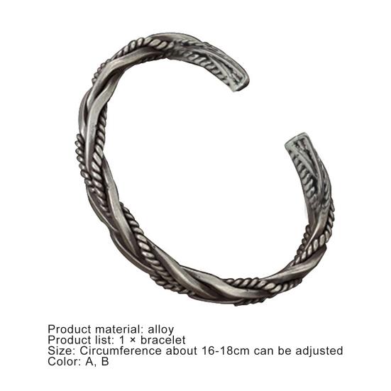 Мужской браслет, однотонный, винтажный, из нержавеющей стали, антидеформированный, легко сочетается с декоративным отверстием, витой дракон