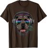 Music Pit Bull DJ Graphic Print Men's Cotton Crew Neck T-Shirt Summer Trip Tee